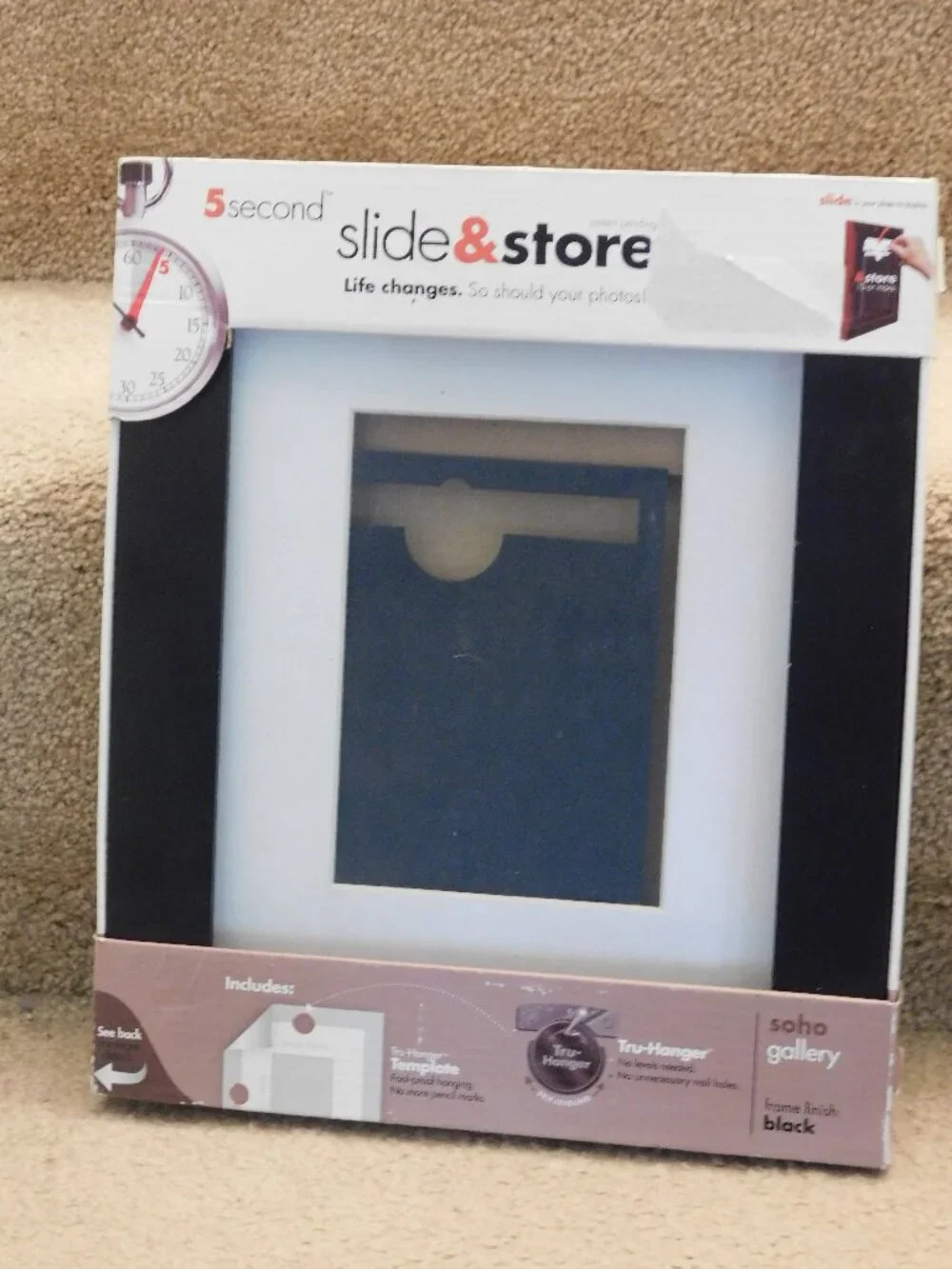 NEW 5 x 7 SLIDE & STORE Picture Frame Store Up To 10 Pictures